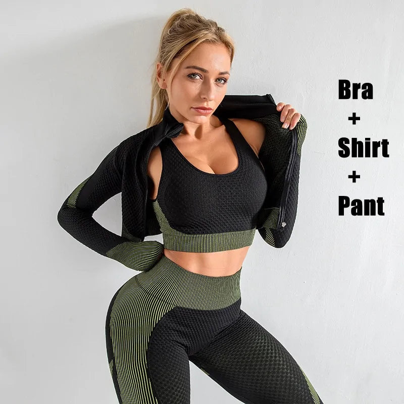 Energize - Sport Leggings mit Sport BH und Jacke