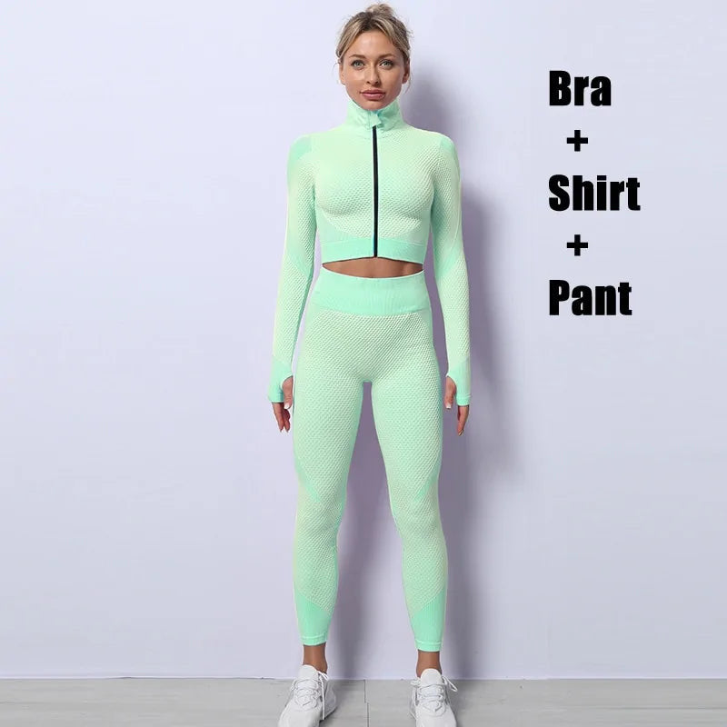 Energize - Sport Leggings mit Sport BH und Jacke