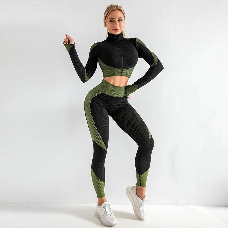 Energize - Sport Leggings mit Sport BH und Jacke