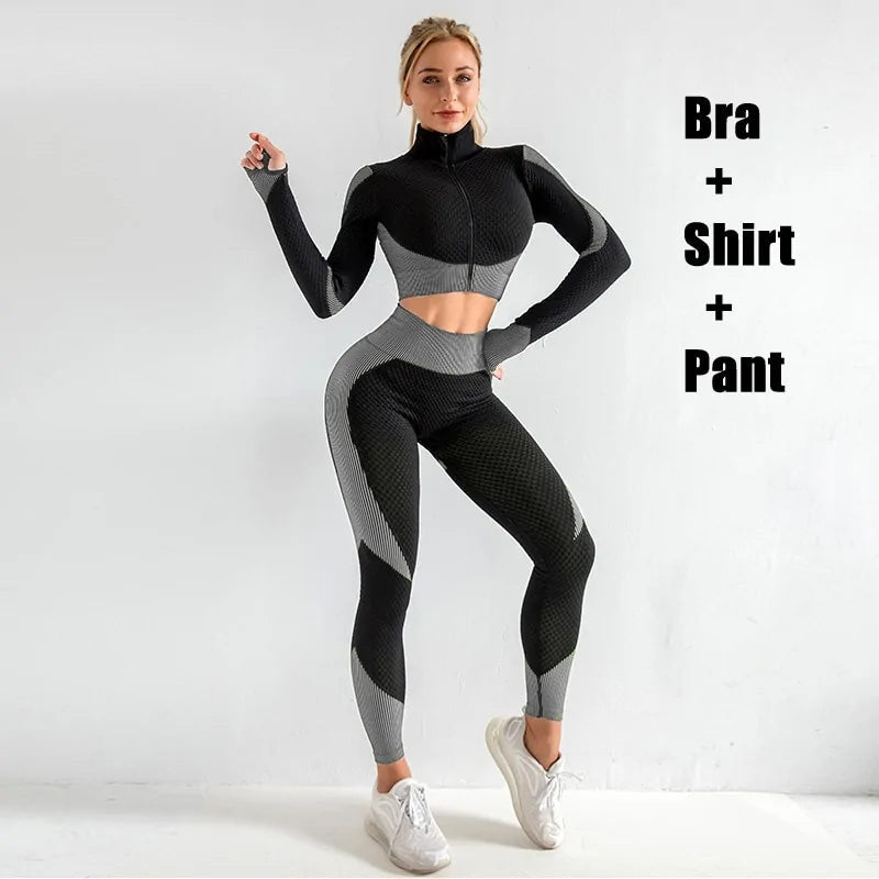 Energize - Sport Leggings mit Sport BH und Jacke