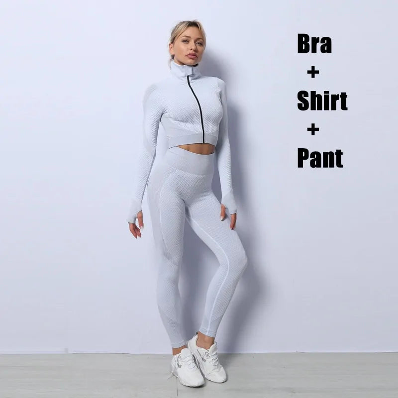 Energize - Sport Leggings mit Sport BH und Jacke