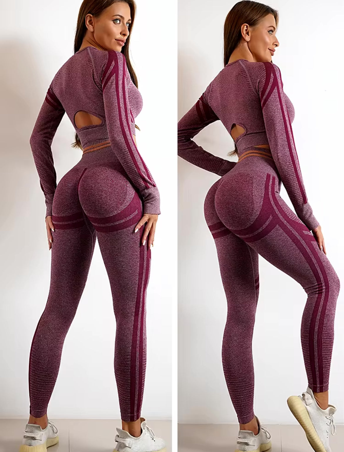 Autumn Set - Leggings under Langarm Crop-Top