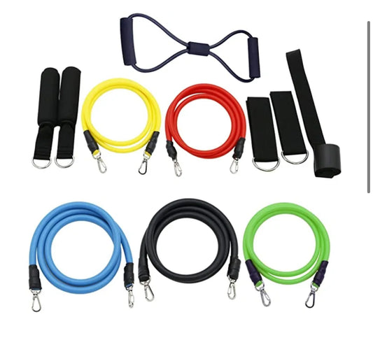 Resistance band set - 11-piece fitness band set for full body training